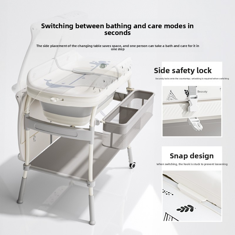 Baby Bath Tub Foldable - Stolik do przewijania Babyfond 3w1, stolik