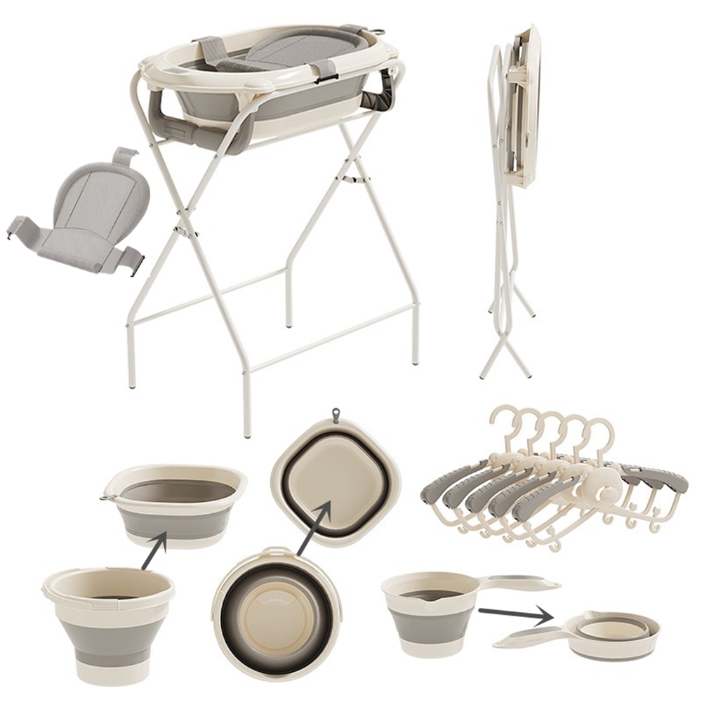 Baby Bath Tub Foldable - Zestaw do kąpieli dla niemowląt All-in-One