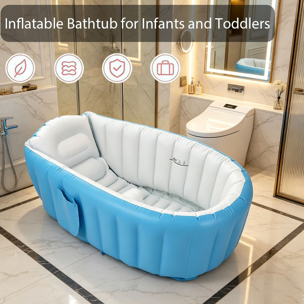 Baby Bath Tub Foldable - Nadmuchiwana wanienka dla niemowląt z pompką