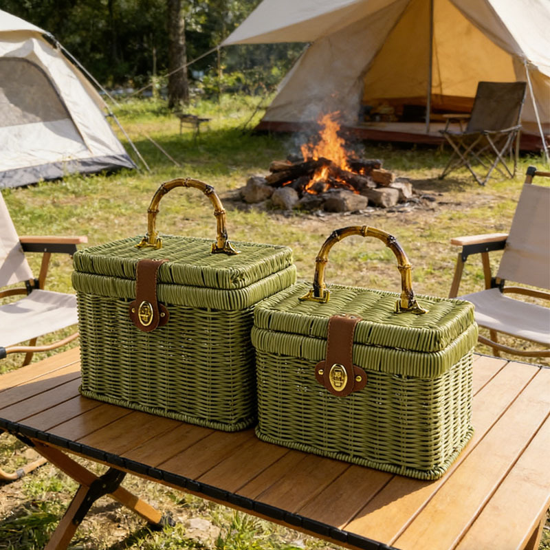 Ręcznie Tkany Kosz z Rattanu z – Baby Products Storage Box recenzja i cena