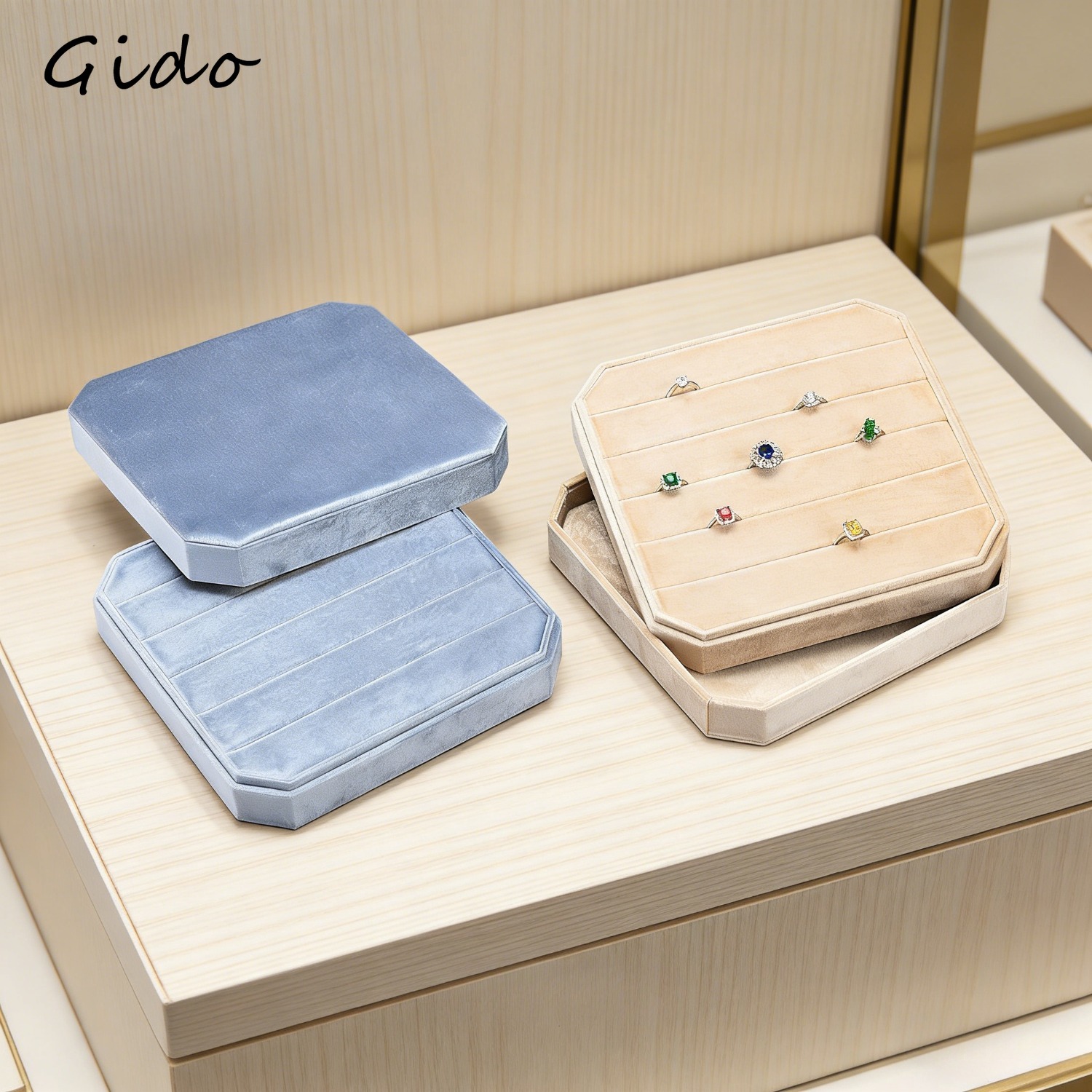Pudełko na kolczyki z aksamitu – Baby Products Storage Box recenzja i cena