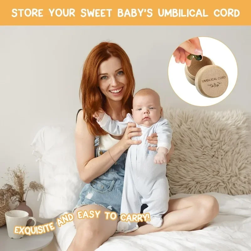 Drewniana pudełko na pępowinę  – Baby Products Storage Box recenzja i cena