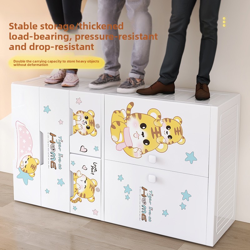 Gruba plastikowa szafa z pięci – Baby Products Storage Box recenzja i cena