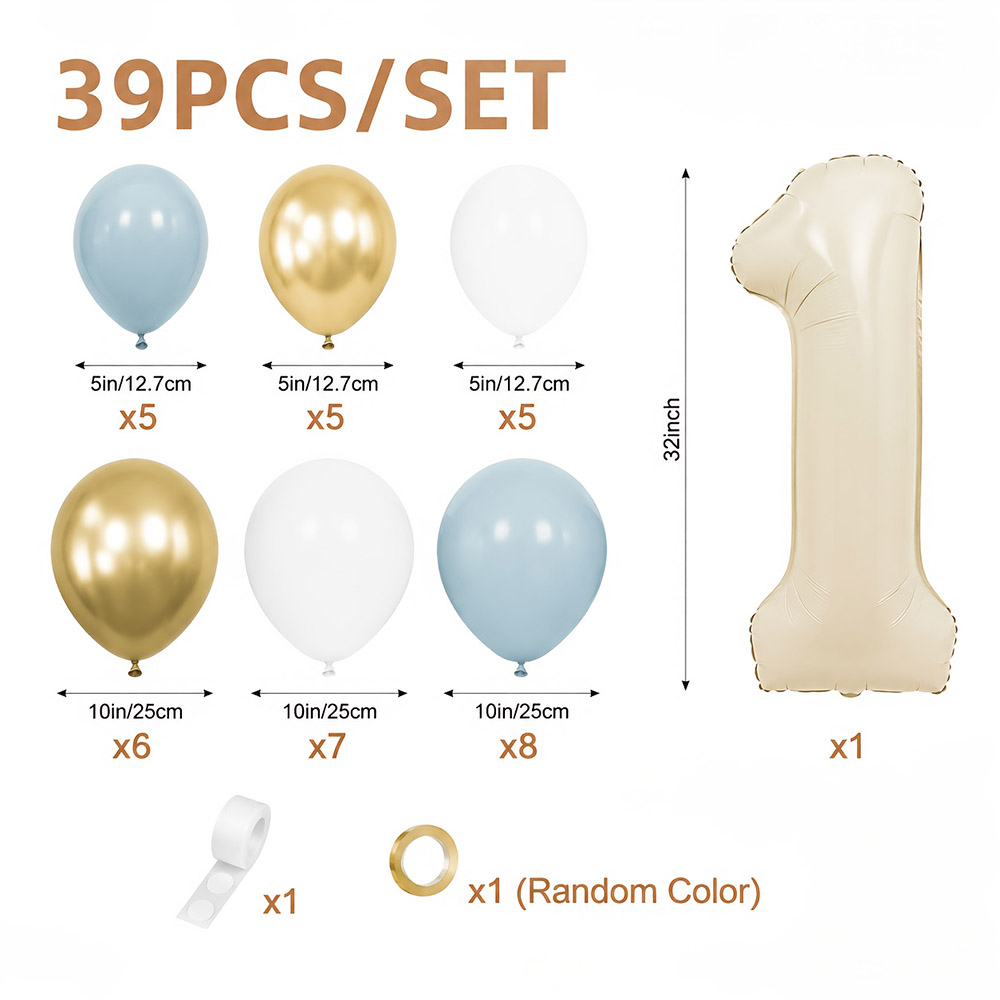 39 szt. Kremowe Balony z Numer – Baby Products Lotion recenzja i cena